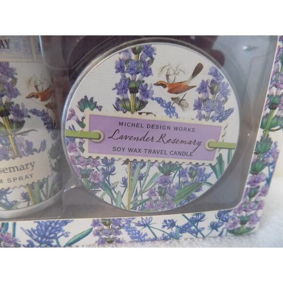 Michel Design Works Lavender Rosemary Room Spray & Travel Candle Gift Set NEW - Picture 5 of 5